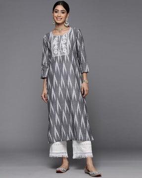 self-design straight kurta