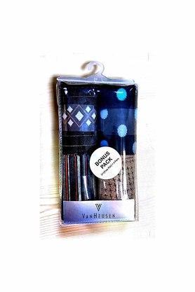 self pattern cotton mens socks - pack of 4 - multi