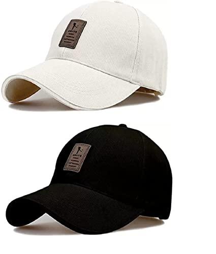 selloria solid -black base ball new generation boys and girls men women and stylish caps (pack of 2)