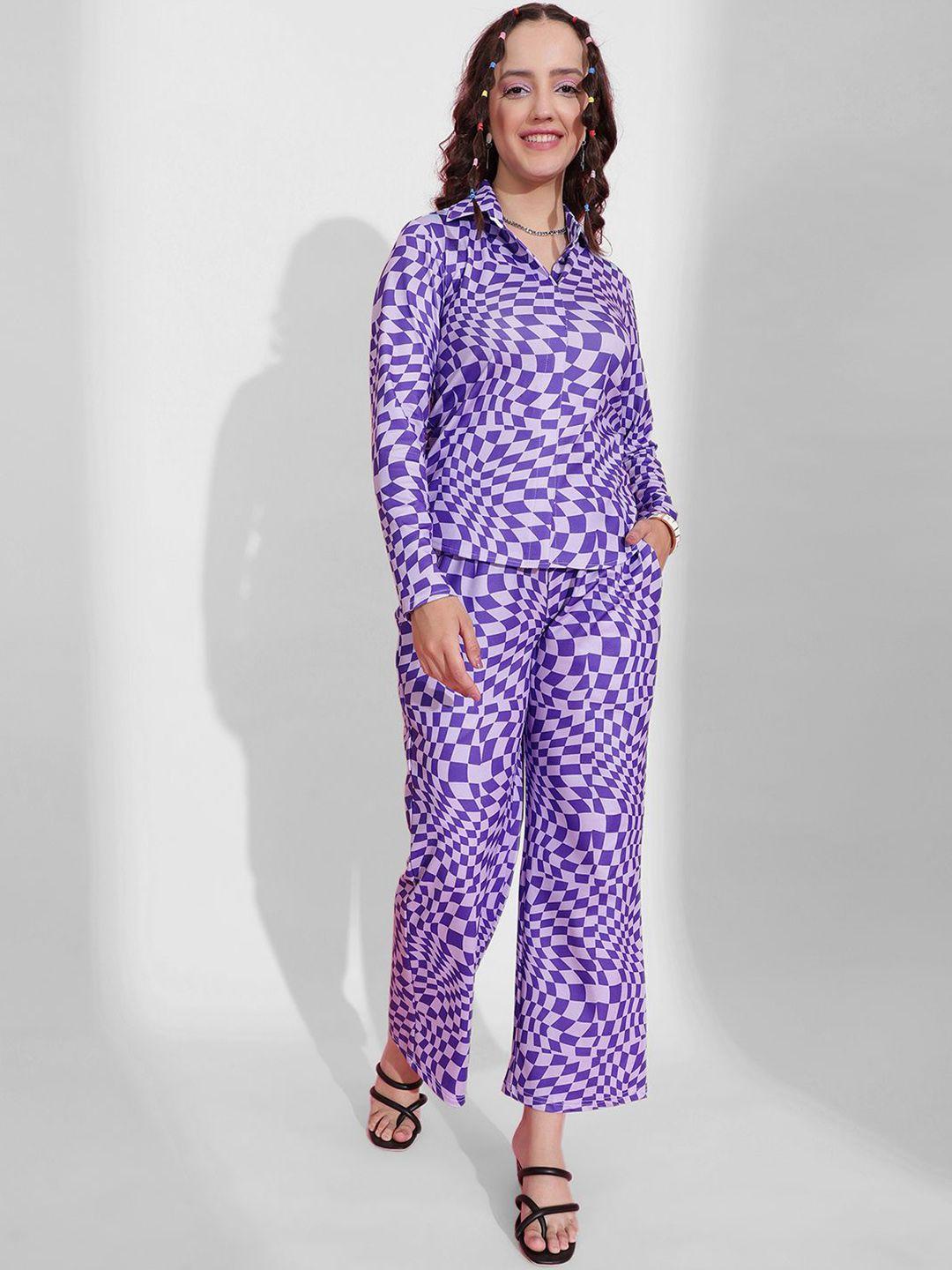 selvia checked top with trousers co-ords