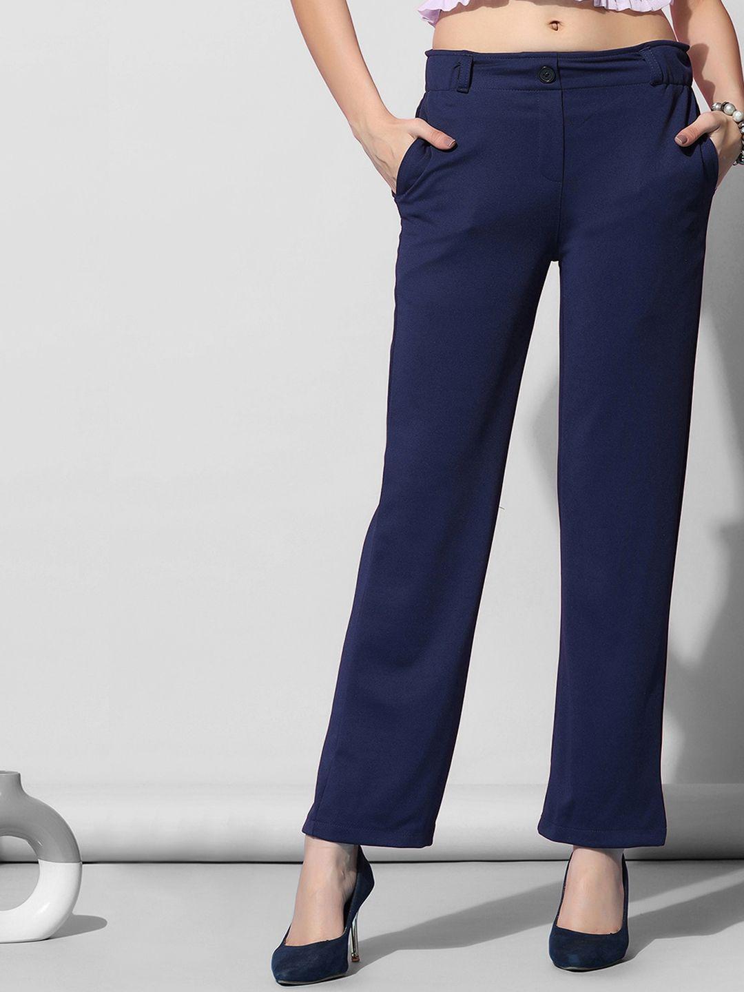selvia women mid-rise easy wash trousers
