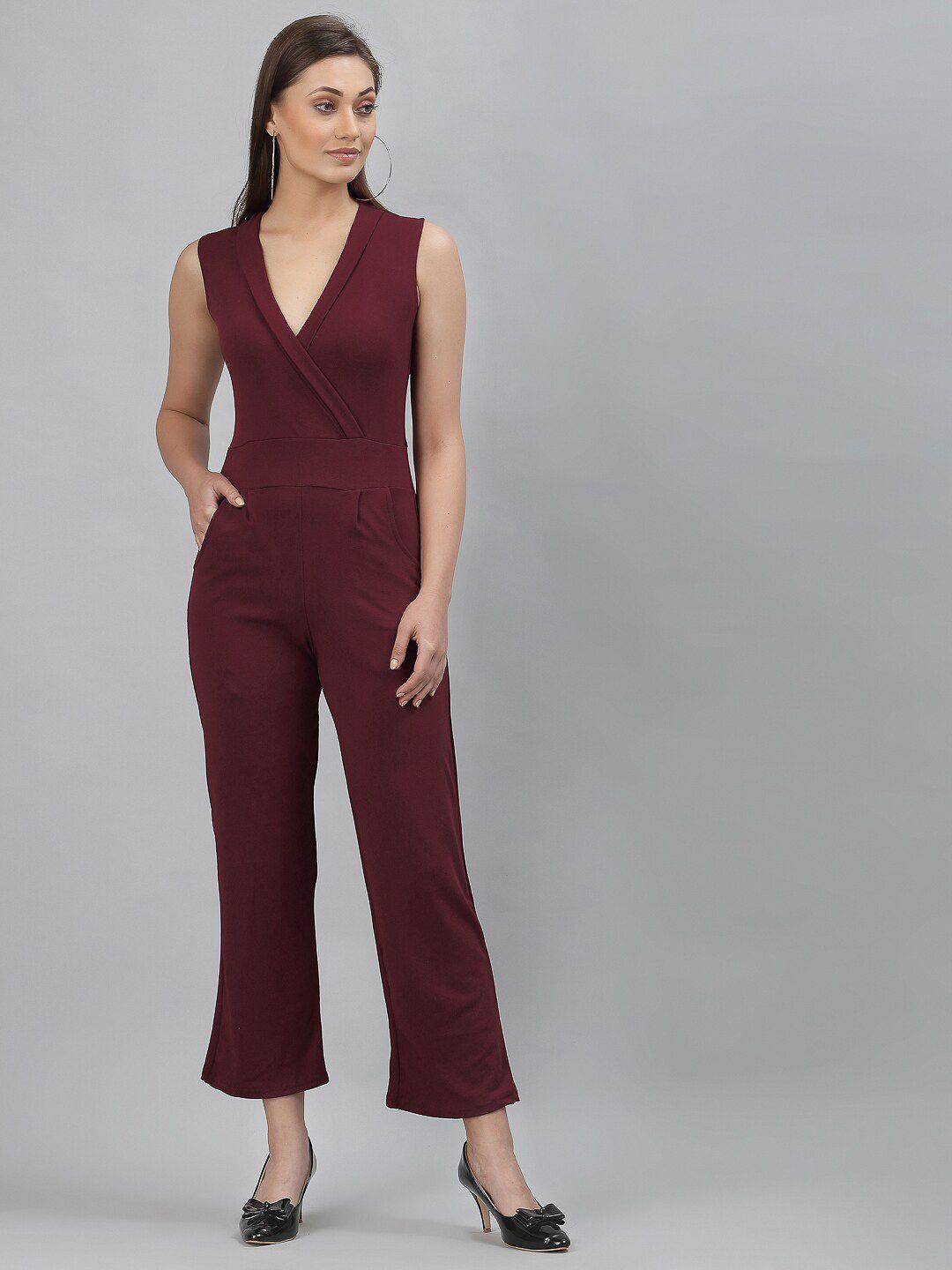 selvia brown basic jumpsuit