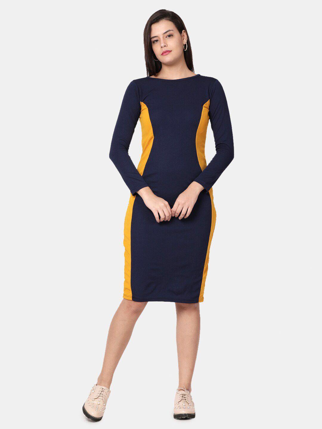 selvia colourblocked sheath dress