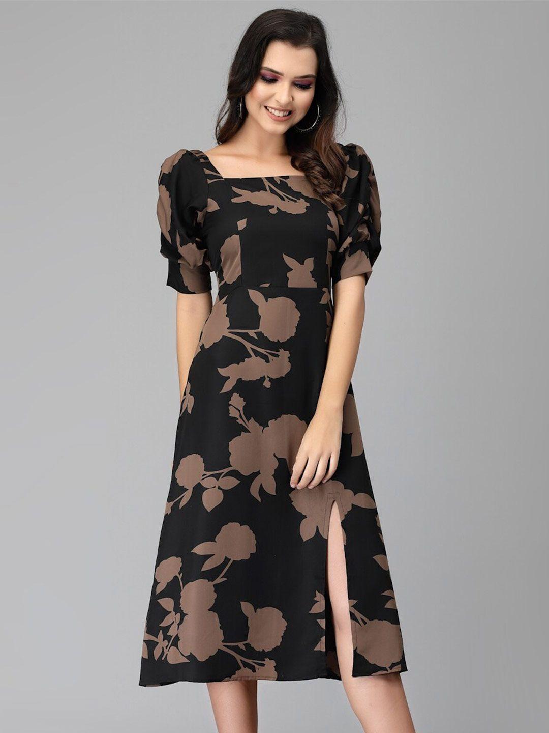 selvia crepe a-line midi dress