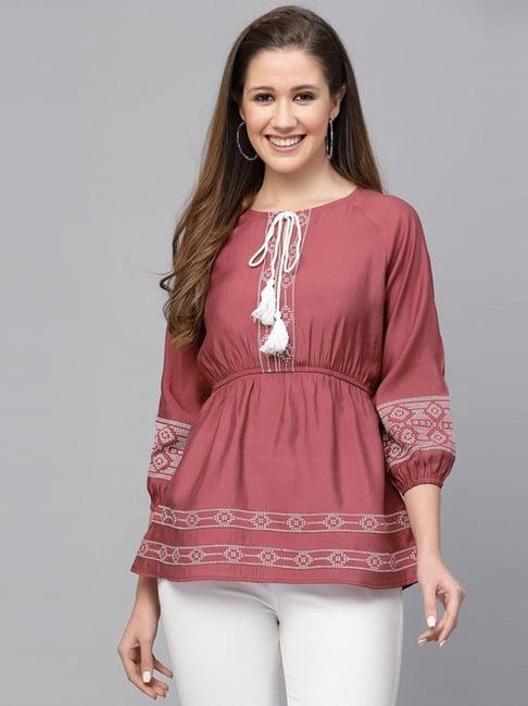selvia dusty pink regular fit tunic