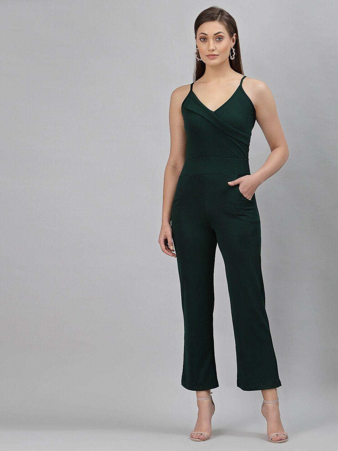 selvia green basic jumpsuit