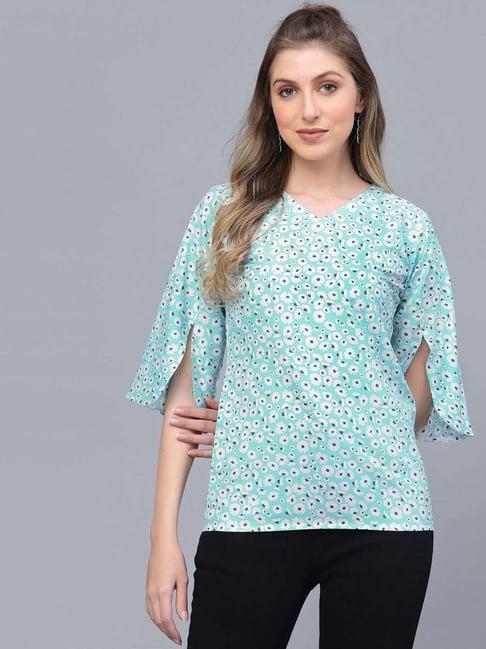 selvia green printed top