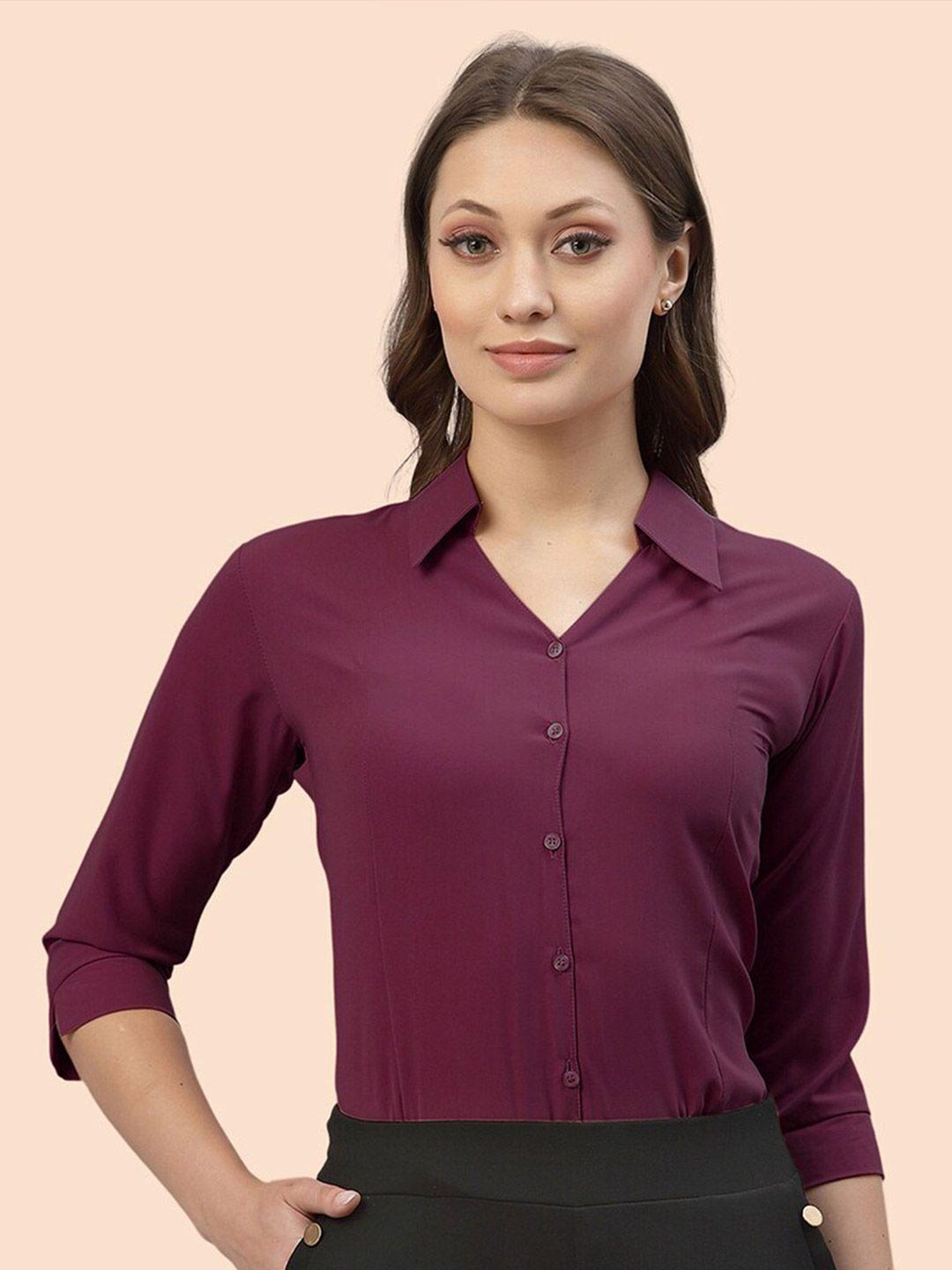 selvia india slim regular fit opaque casual shirt