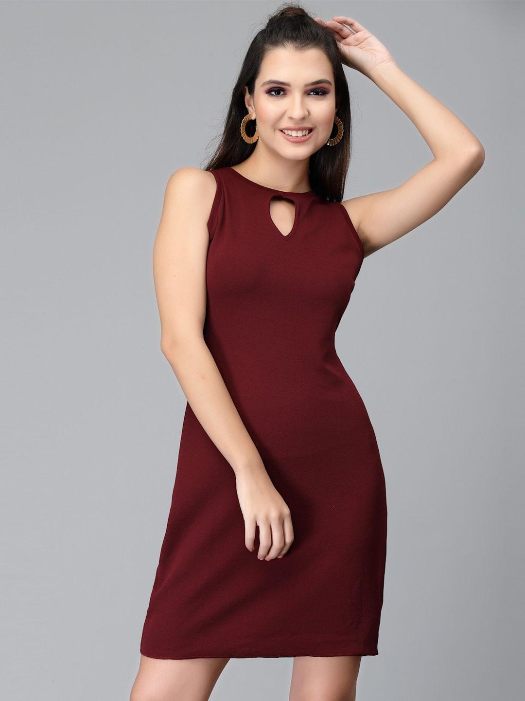 selvia keyhole neck sheath dress