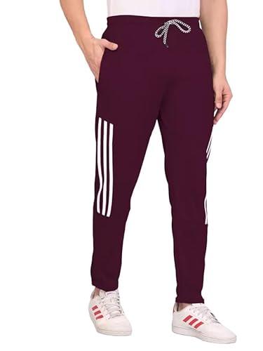 selvia men's knitted lycra full elastic jogger track pant(562tk7722n-s_maroon)