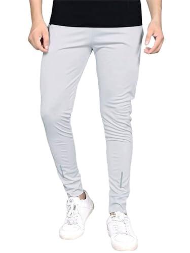 selvia men's regular fit solid lycra full elastic jogger track pant(446tk115n-xxl_grey)