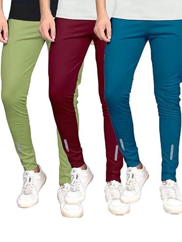 selvia men's solid lycra full elastic jogger track pant combo pack of 3 (446tk112n-s_446tk116n-s_446tk118n-s_green & maroon & sky blue)