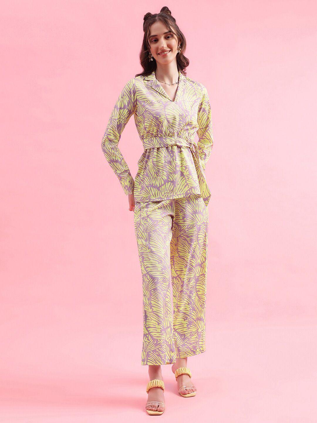 selvia printed top & trouser co-ord set