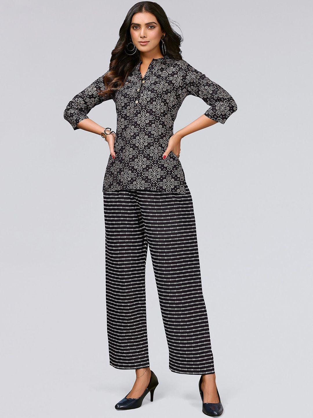 selvia printed top with trousers