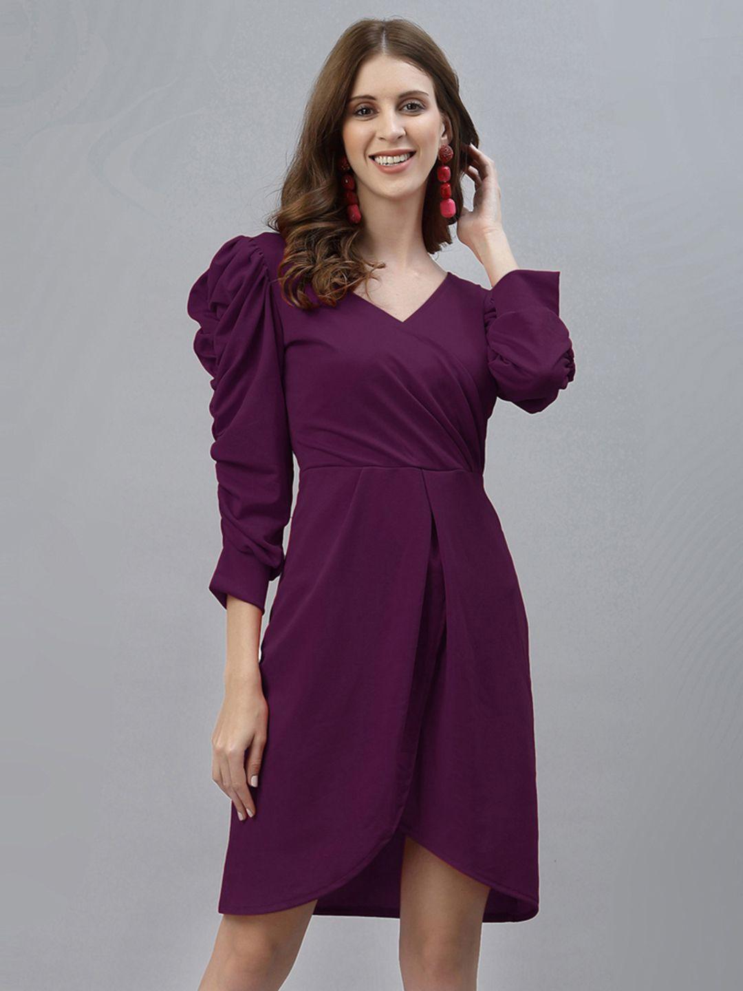 selvia purple layered scuba dress