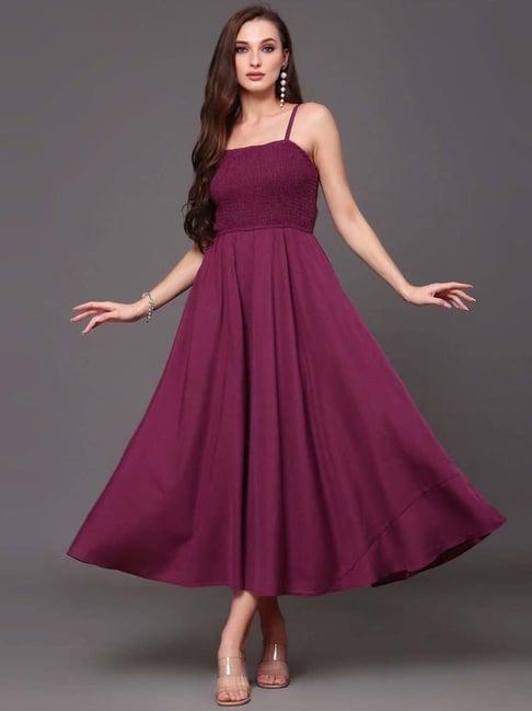 selvia purple maxi dress