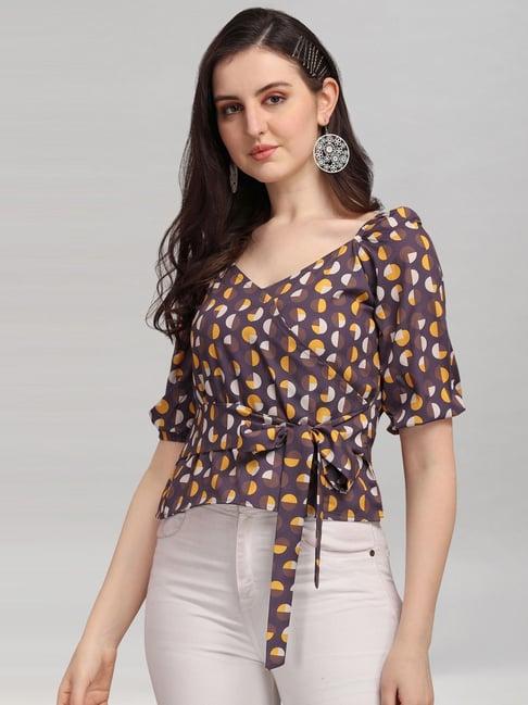 selvia purple printed top