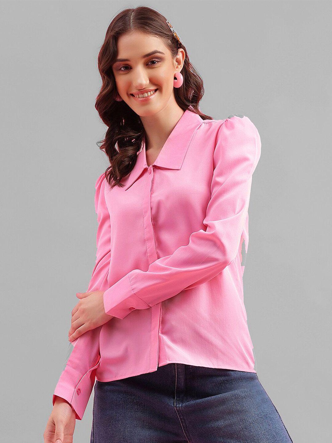 selvia spread collar opaque casual shirt