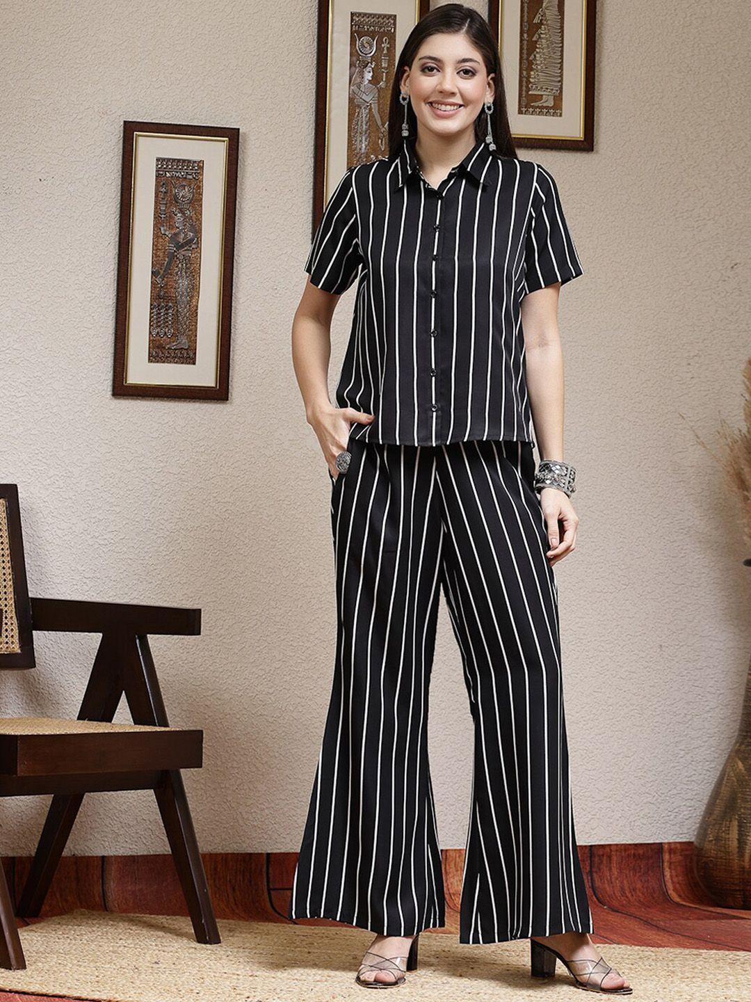 selvia striped shirt & trouser co-ord set