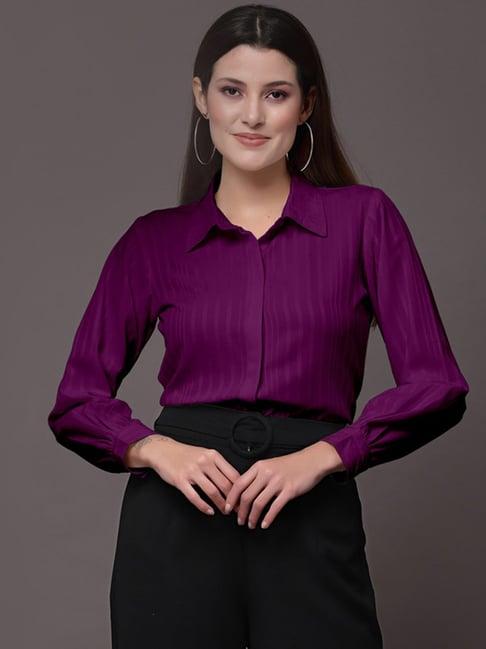 selvia wine regular fit shirt