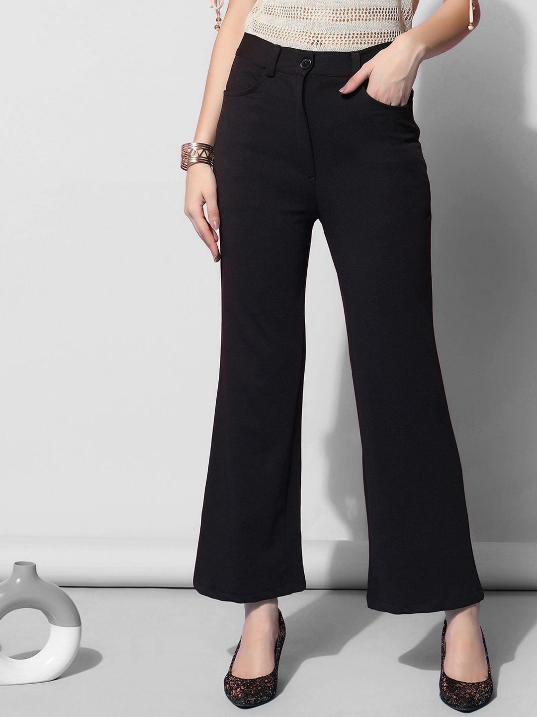 selvia women mid-rise bootcut trousers