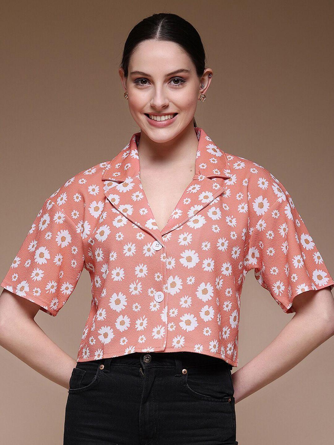 selvia women standard floral opaque printed casual shirt