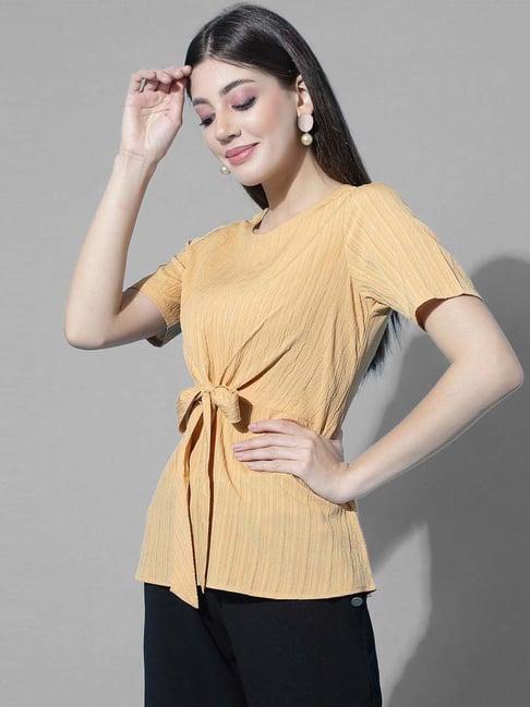 selvia yellow regular fit top