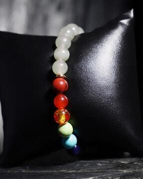 semi-precious stone beaded bracelet