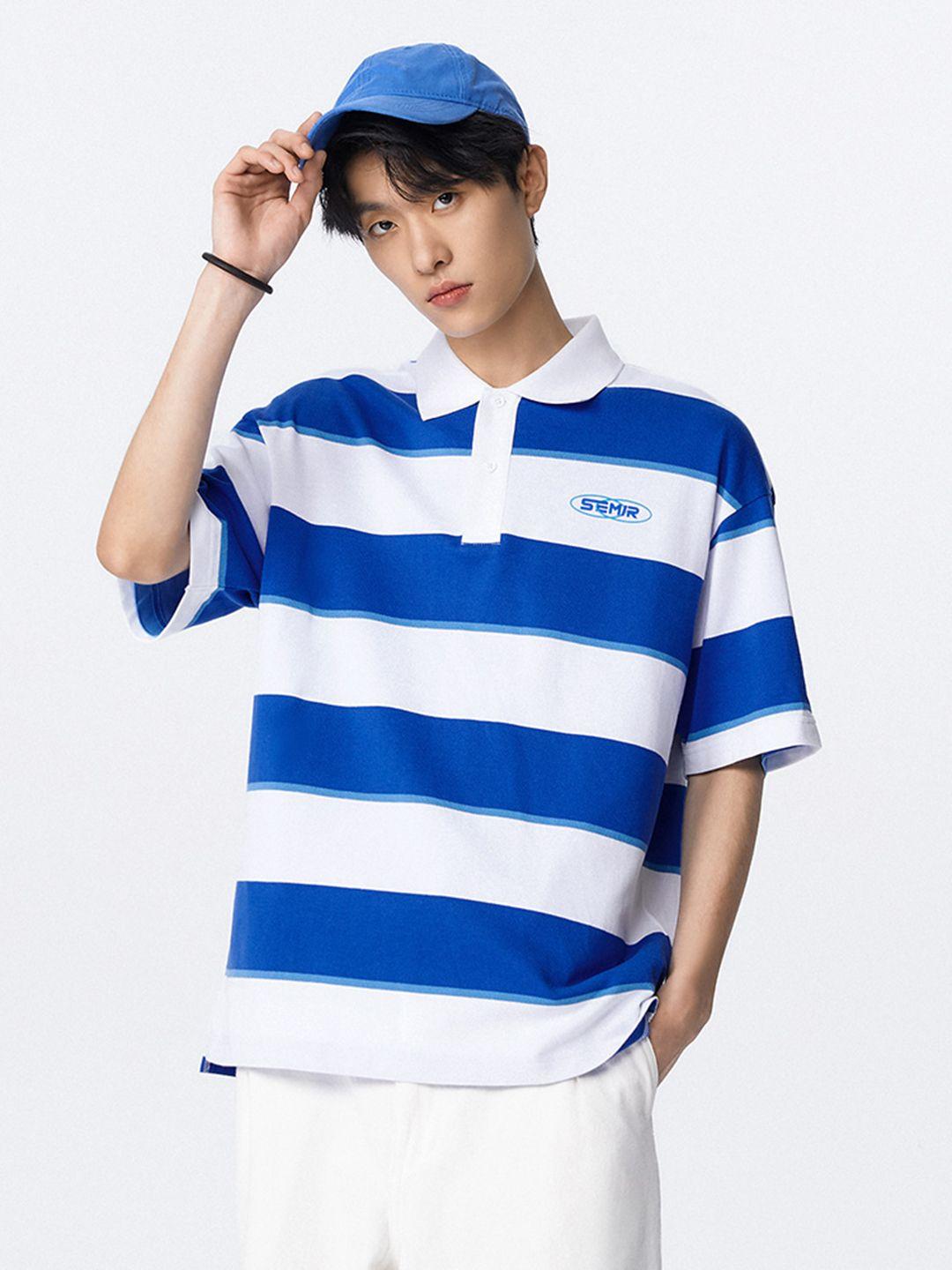 semir men striped pure cotton polo collar t-shirt