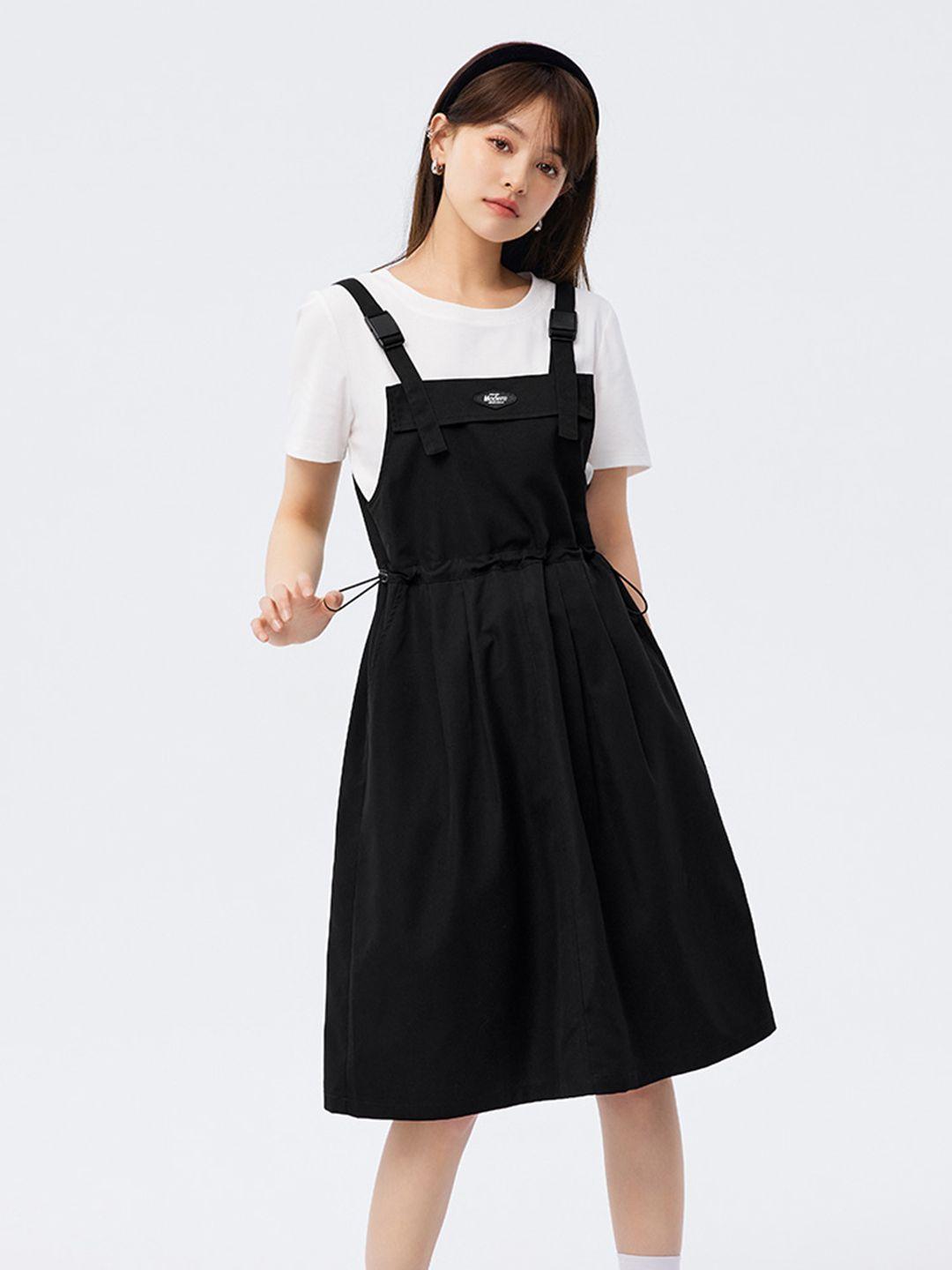 semir pinafore dress with t-shirt