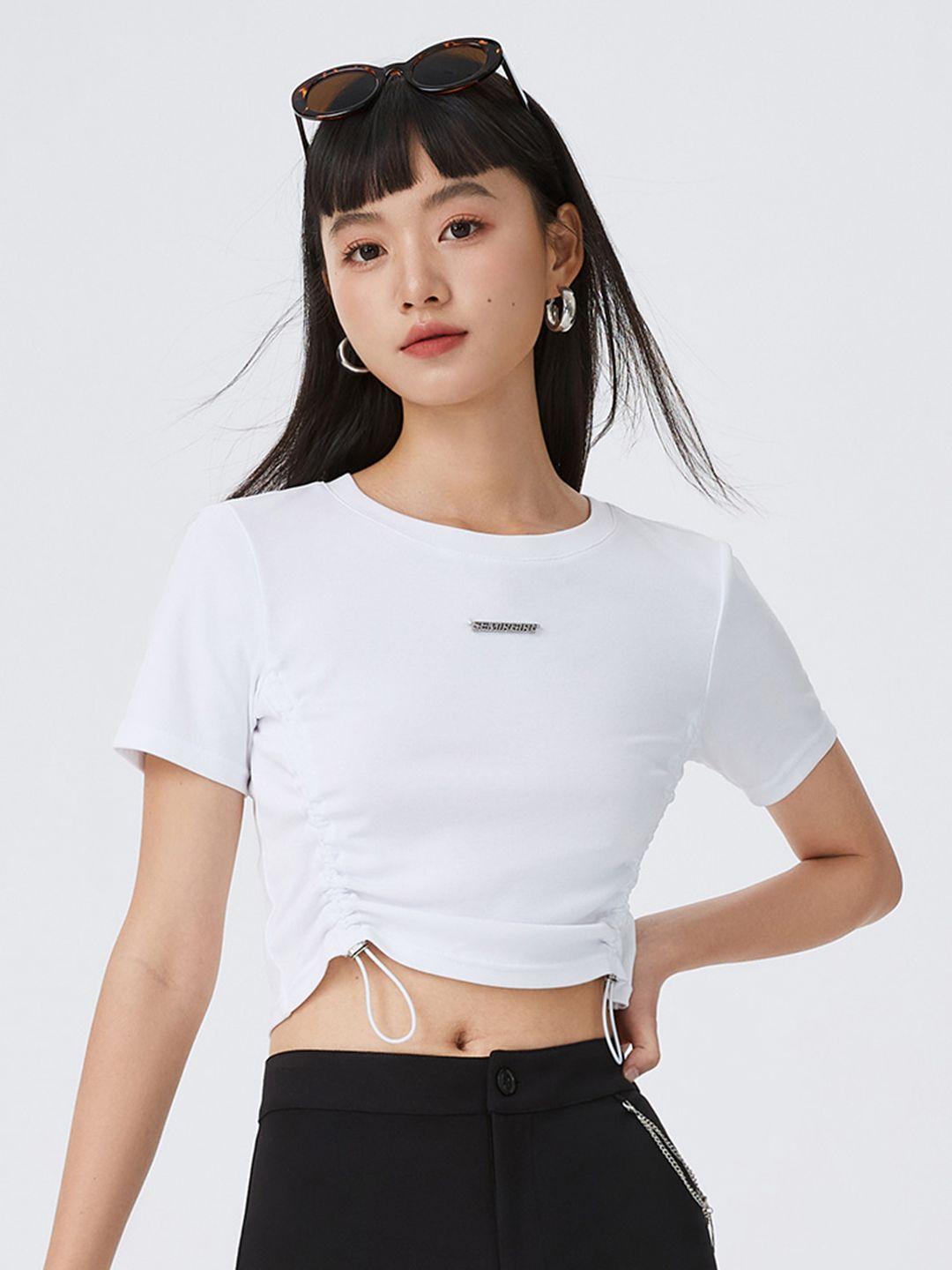 semir ruched detail crop top