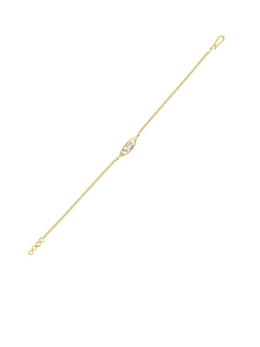 senco vision delight 18kt gold diamond-studded bracelet-2.3gm