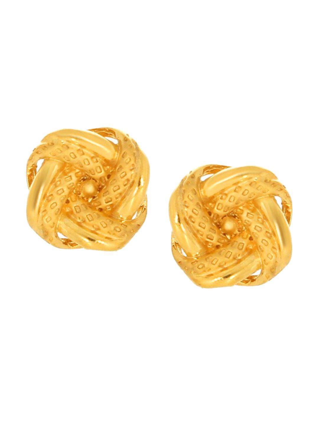 senco 22kt gold twisted stud earrings-3.4gm