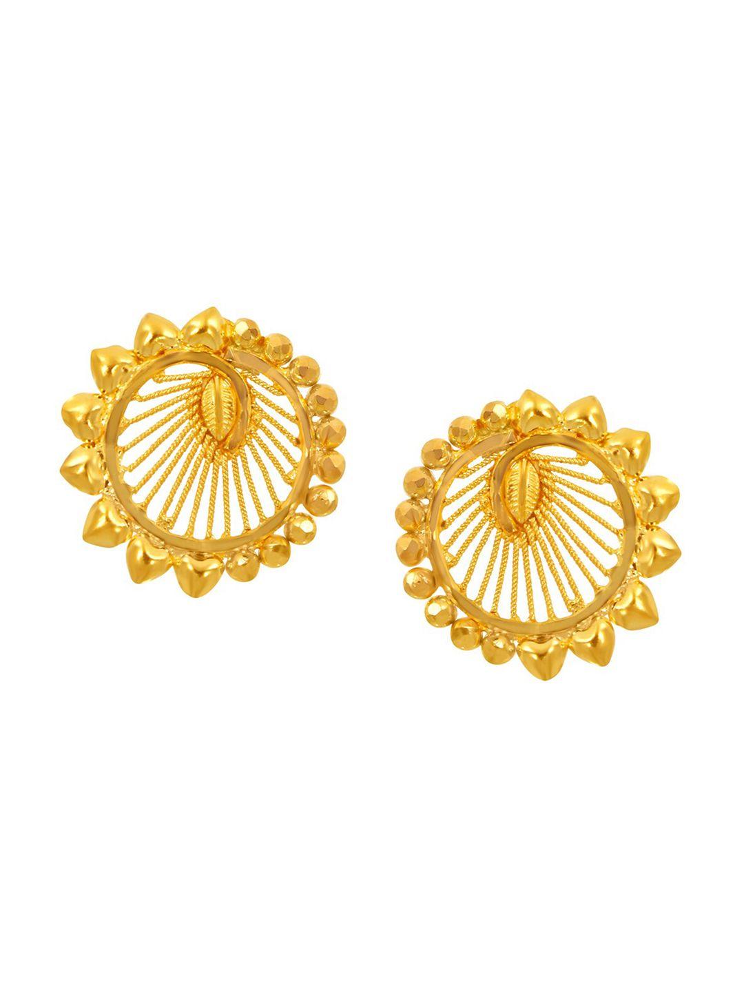 senco captivating 22kt gold stud earrings-2.0gm