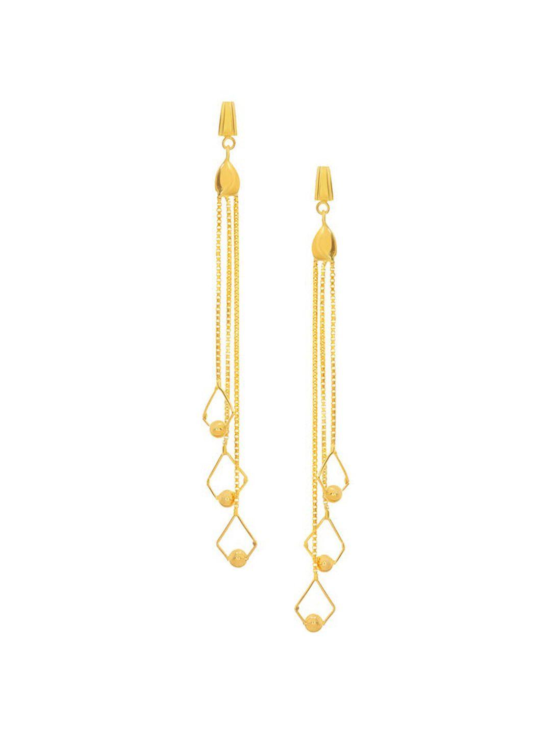 senco enchanting fall 22kt gold drop earrings-4.0gm