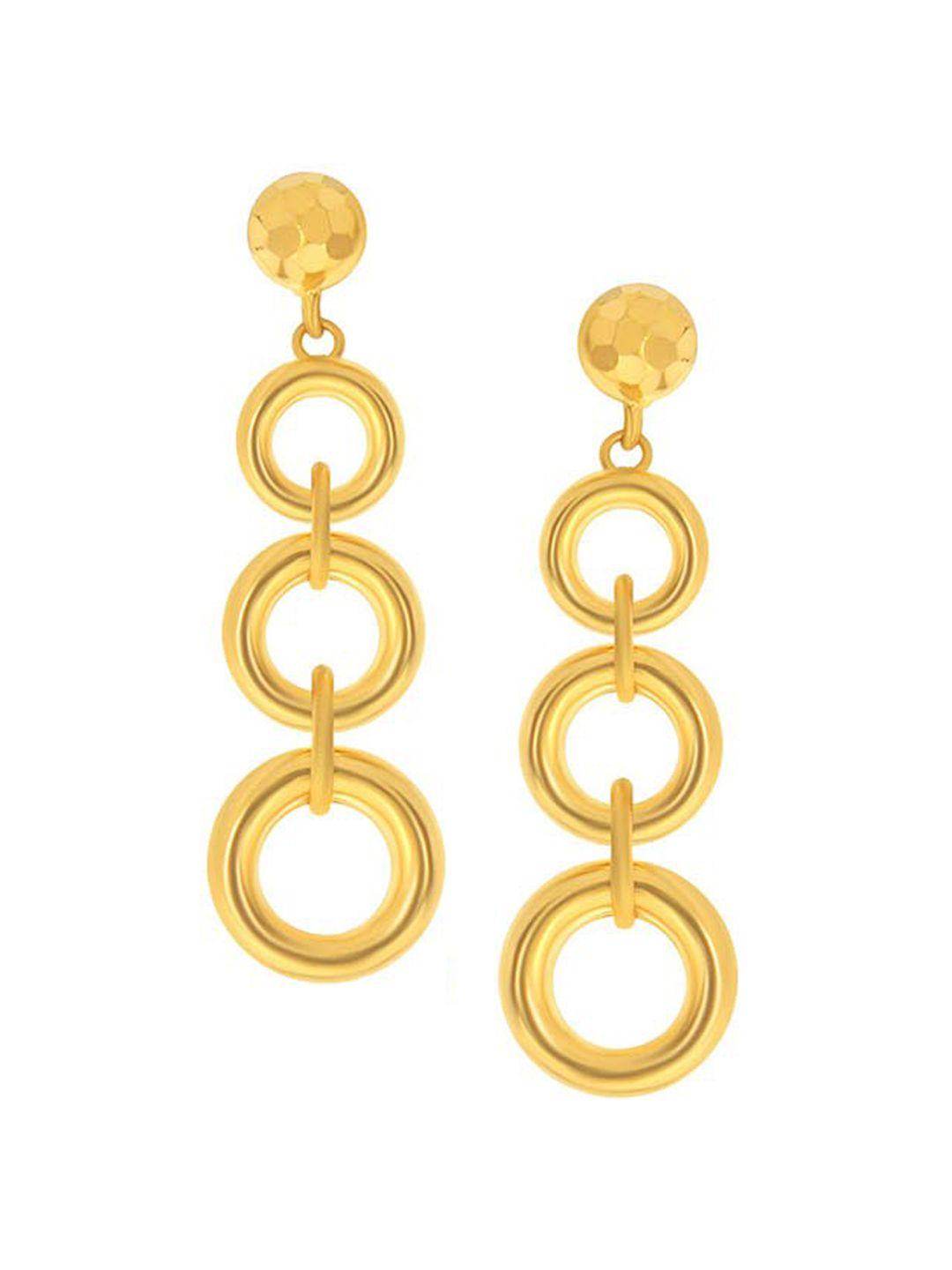 senco halos of beauty 22kt drop gold earrings-4.0gm