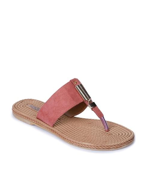 senorita by liberty women's pink t-strap sandals