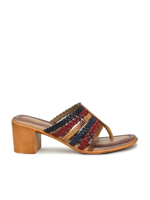 senorita by liberty women's multicoloured t-strap sandals
