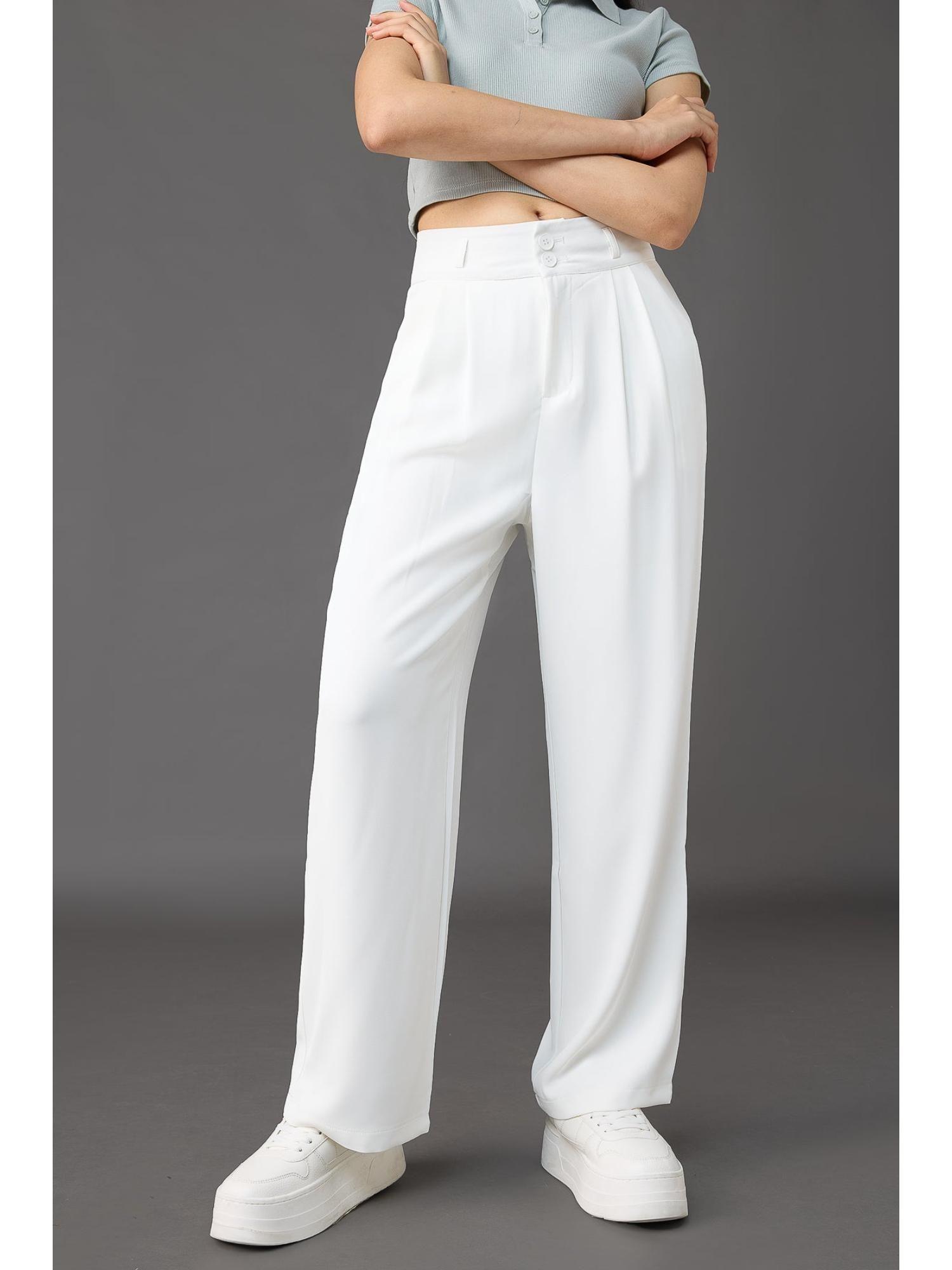 seoul white korean pleated pants