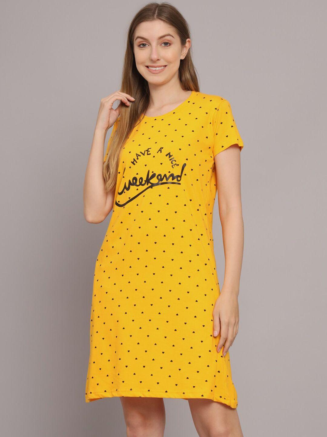 sephani conversational printed pure cotton nightdress