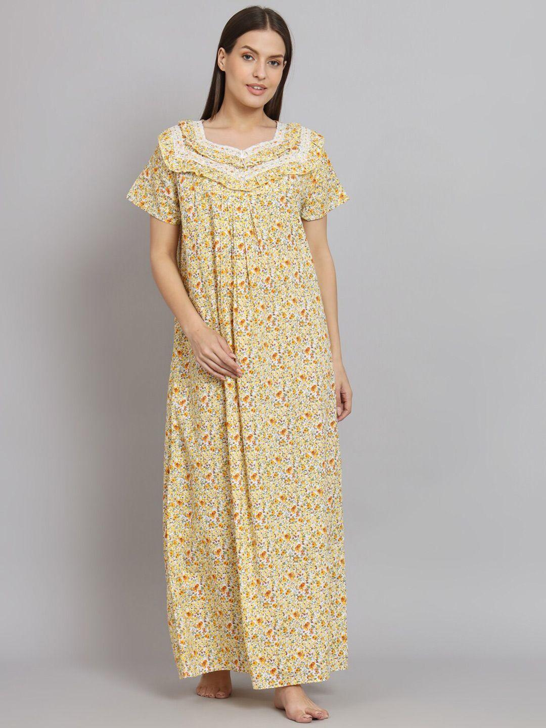 sephani floral printed cotton maxi nightdress