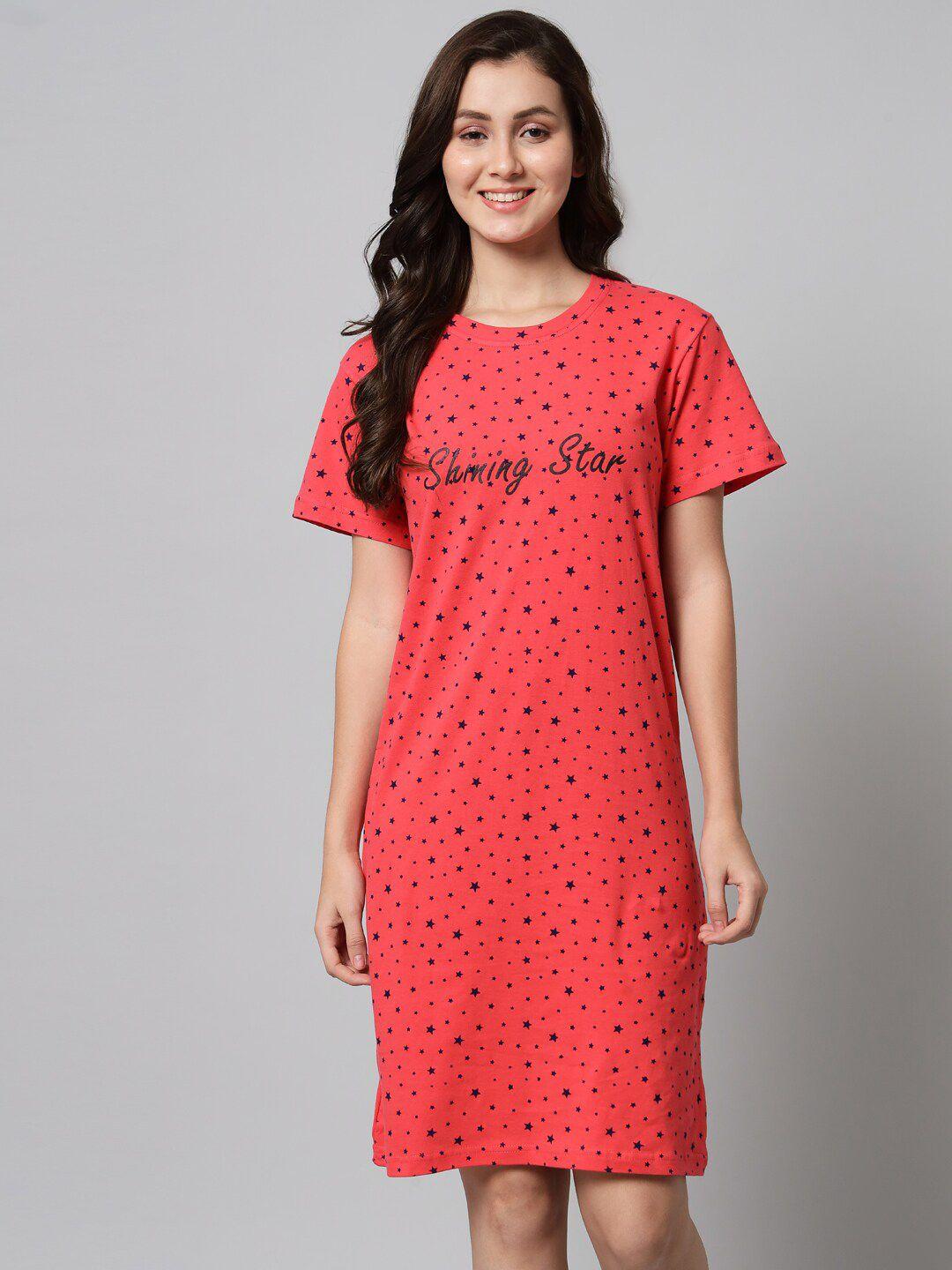 sephani pink printed nightdress