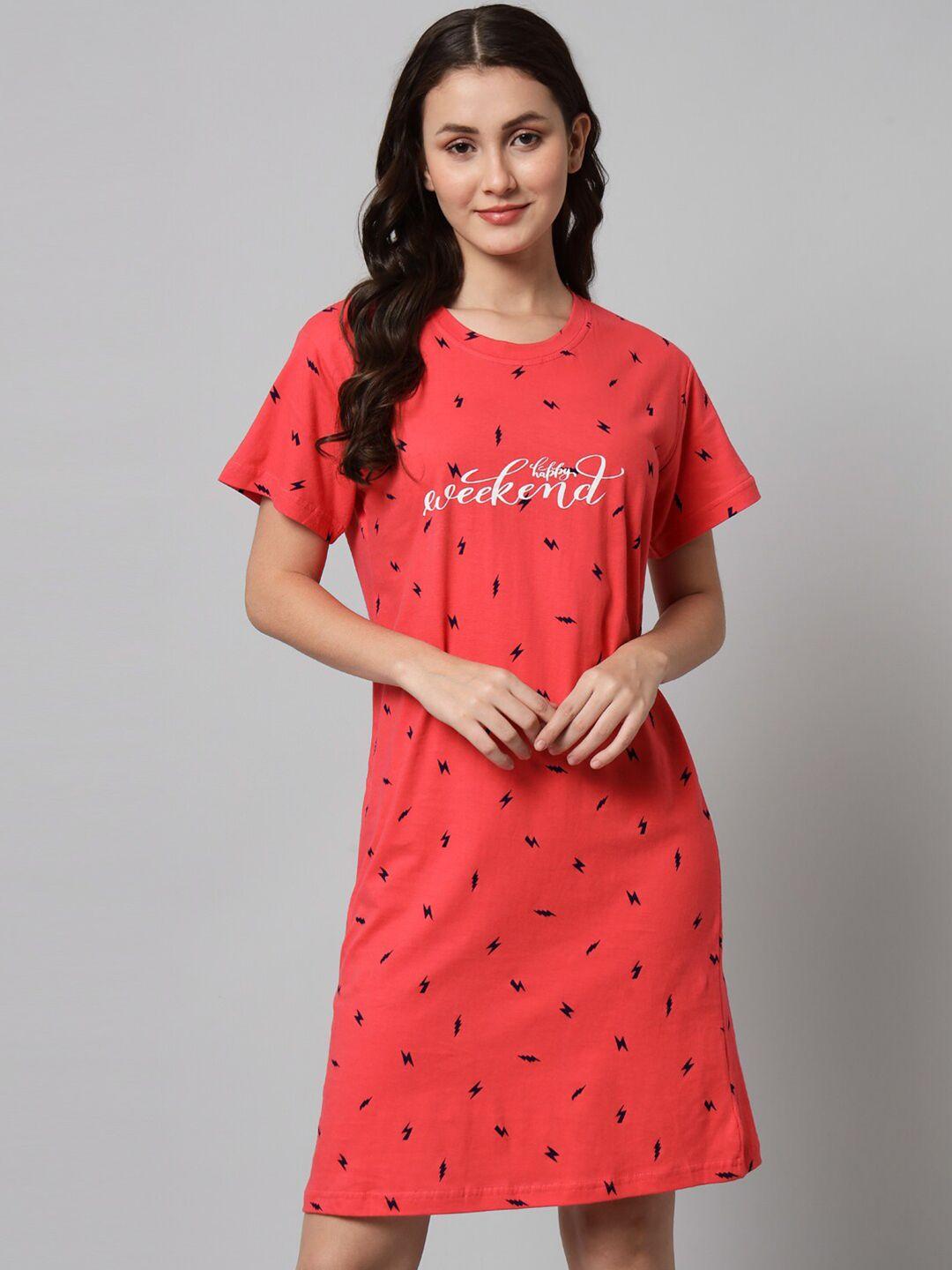 sephani pink printed nightdress