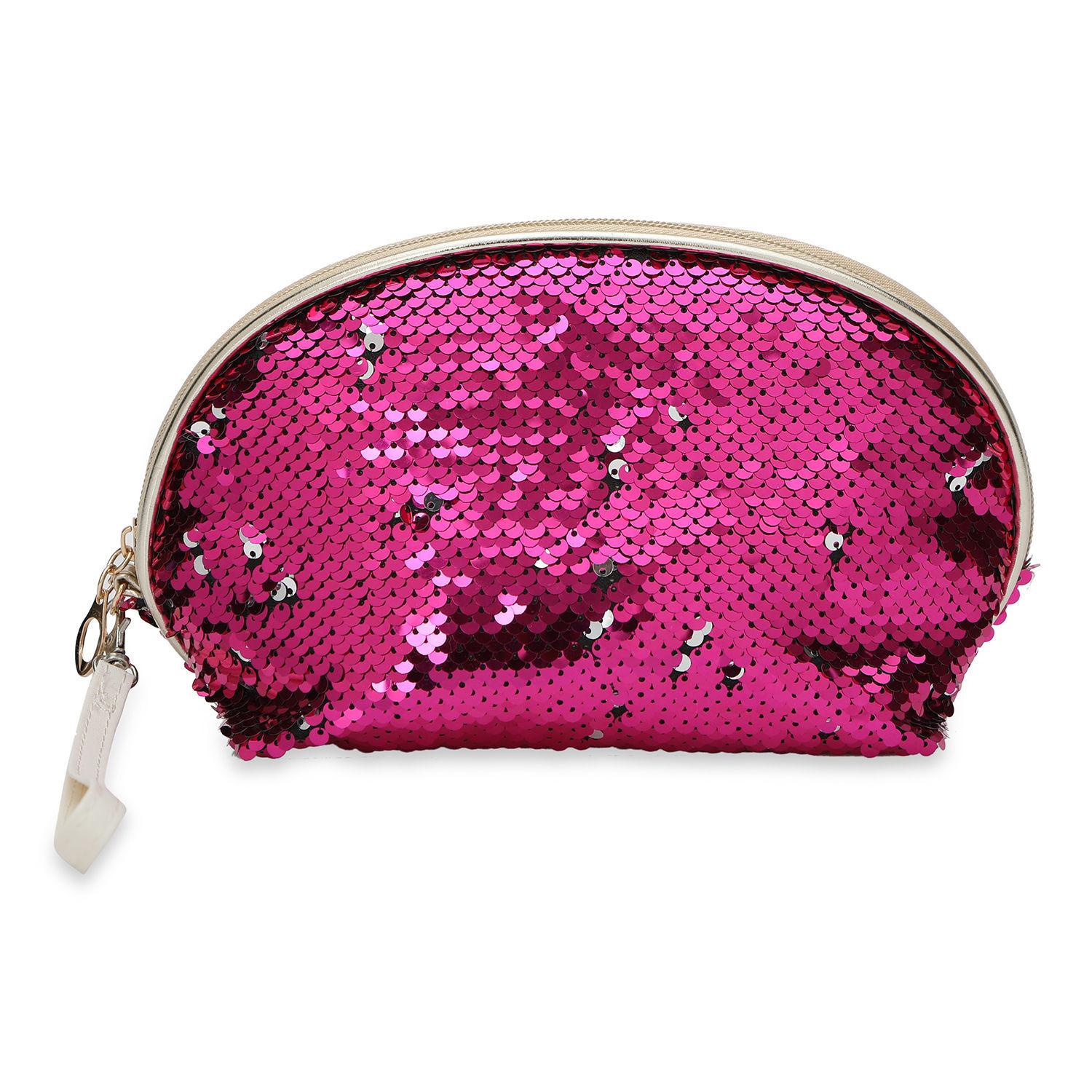 sequin cosmetics makeup pouch (y76 dark pink) (one size)