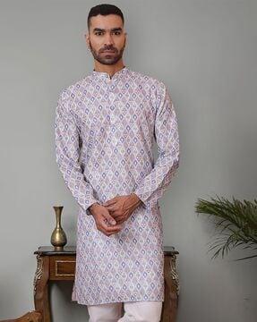 sequin embellished regular fit long kurta