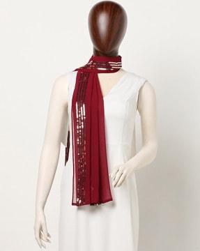sequin embellished scarf