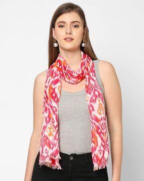 sequin tie & dye print scarf