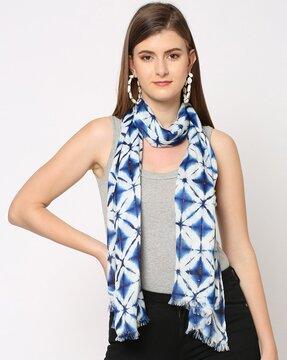 sequin tie & dye print scarf