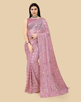 sequined embellished saree