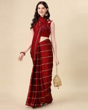 sequined embellished silk saree